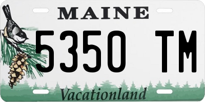 ME license plate 5350TM