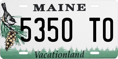 ME license plate 5350TO