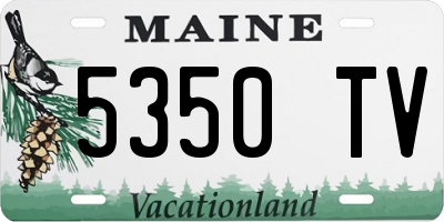 ME license plate 5350TV