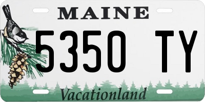 ME license plate 5350TY