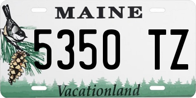 ME license plate 5350TZ