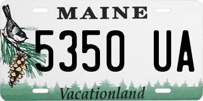 ME license plate 5350UA