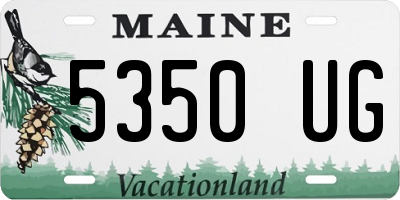 ME license plate 5350UG