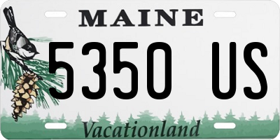 ME license plate 5350US