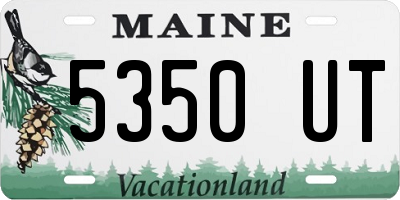 ME license plate 5350UT