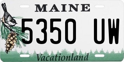 ME license plate 5350UW