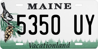 ME license plate 5350UY