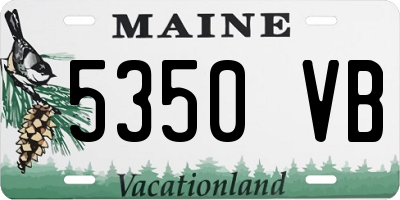 ME license plate 5350VB