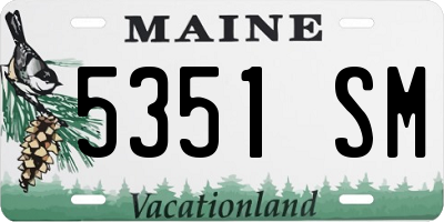 ME license plate 5351SM