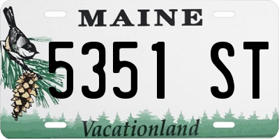 ME license plate 5351ST