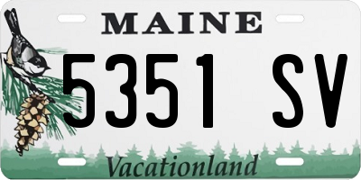 ME license plate 5351SV
