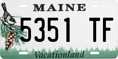 ME license plate 5351TF