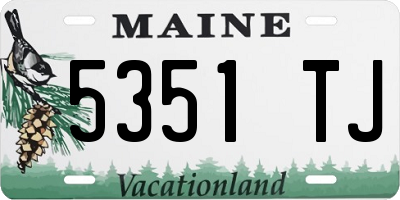 ME license plate 5351TJ