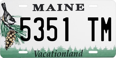 ME license plate 5351TM