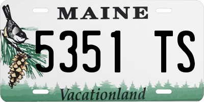 ME license plate 5351TS