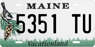 ME license plate 5351TU