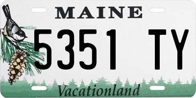ME license plate 5351TY