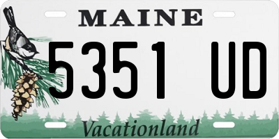 ME license plate 5351UD