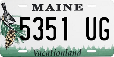 ME license plate 5351UG