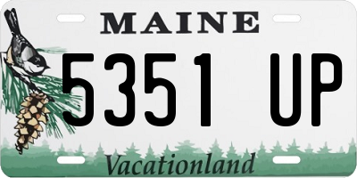 ME license plate 5351UP
