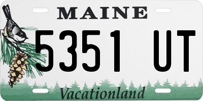 ME license plate 5351UT