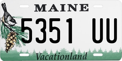 ME license plate 5351UU