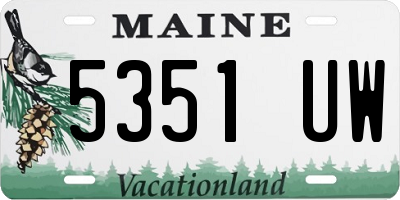 ME license plate 5351UW