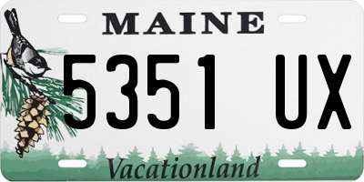 ME license plate 5351UX
