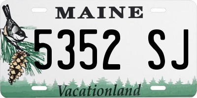 ME license plate 5352SJ