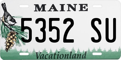 ME license plate 5352SU