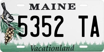 ME license plate 5352TA