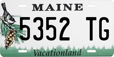 ME license plate 5352TG