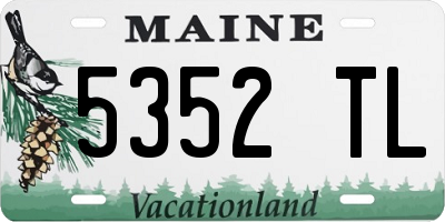 ME license plate 5352TL