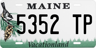 ME license plate 5352TP