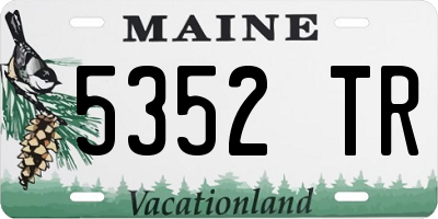 ME license plate 5352TR