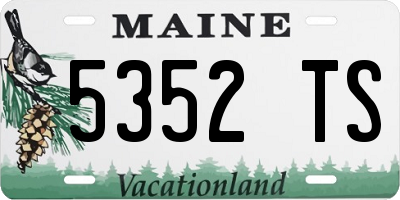 ME license plate 5352TS