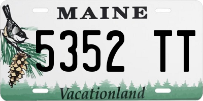 ME license plate 5352TT