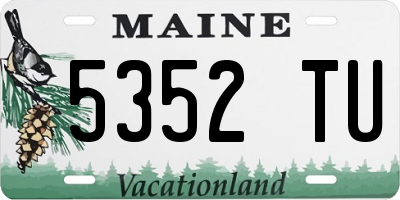 ME license plate 5352TU