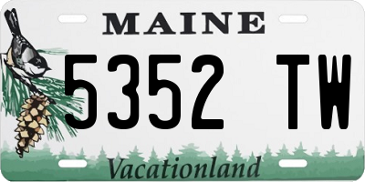 ME license plate 5352TW