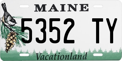 ME license plate 5352TY