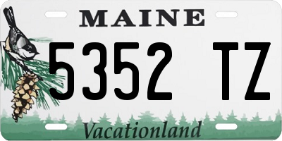 ME license plate 5352TZ