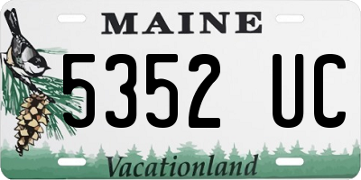 ME license plate 5352UC