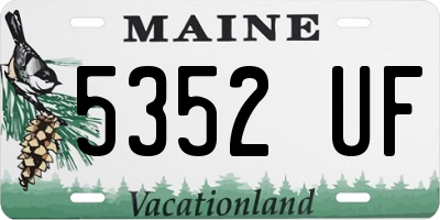 ME license plate 5352UF