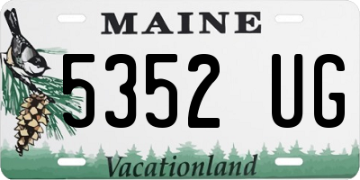 ME license plate 5352UG