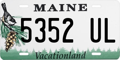 ME license plate 5352UL