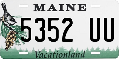 ME license plate 5352UU