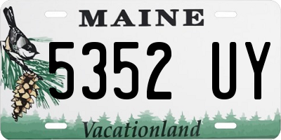 ME license plate 5352UY