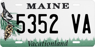 ME license plate 5352VA