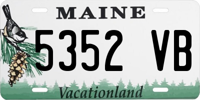 ME license plate 5352VB