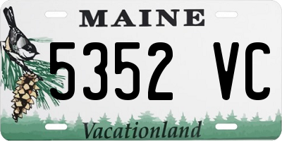 ME license plate 5352VC